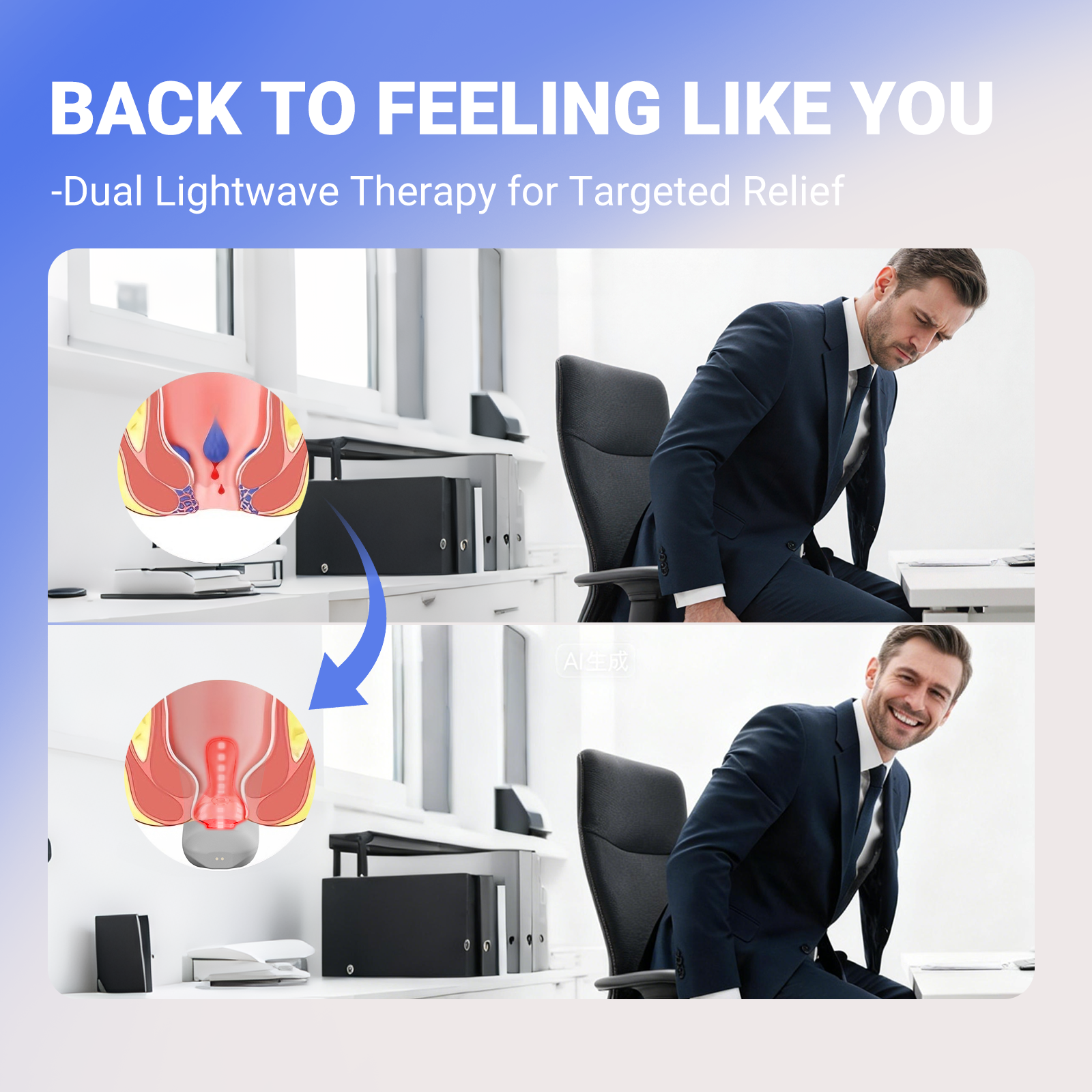 Portable Laser Hemorrhoids Treatment Device