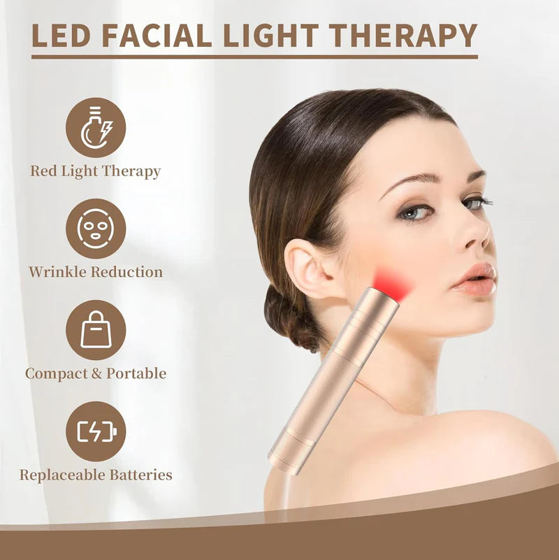 KTS Red Light Therapy Flashlight for Face