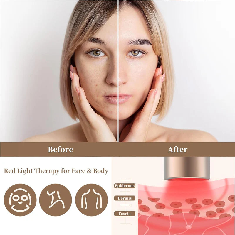 KTS Red Light Therapy Flashlight for Face