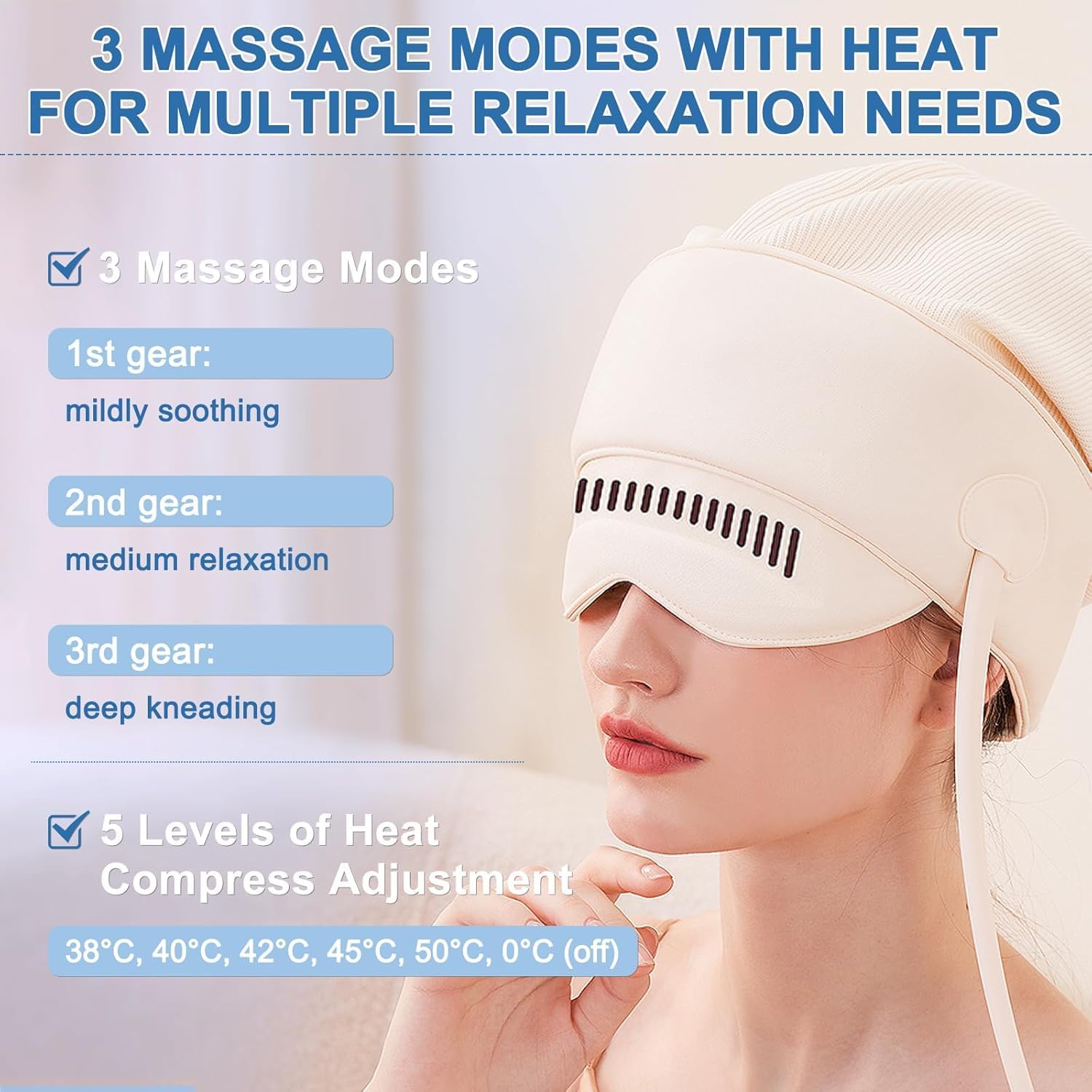 360° Full-Coverage Electric Head Massager