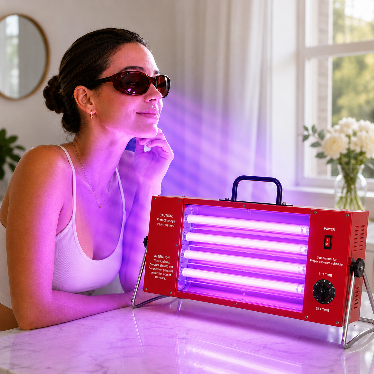 Jitesy Sun Indoor Adjustable UVB/UVA Light Tanning Lamp For Home 5.0